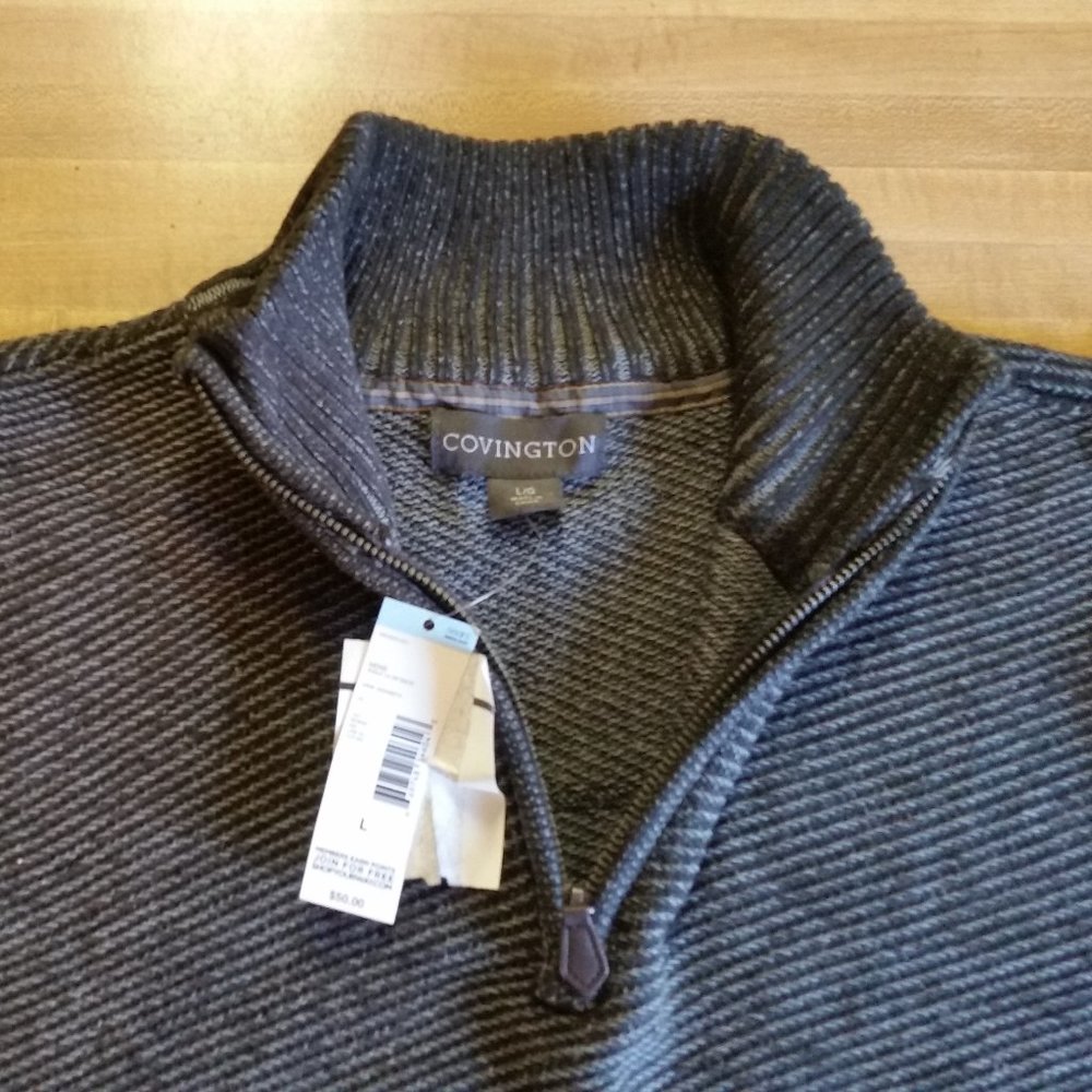 Covington Men's Charcoal LS Sweater - Large